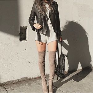 Stuart Weitzman highland taupe boots size 4 beautifully used.No stains or marks.